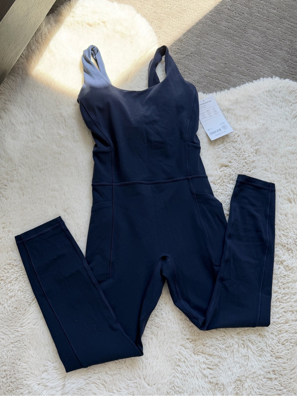 Dark blue  Solutation sleeveless Jumpsuit — performance One-Piece.